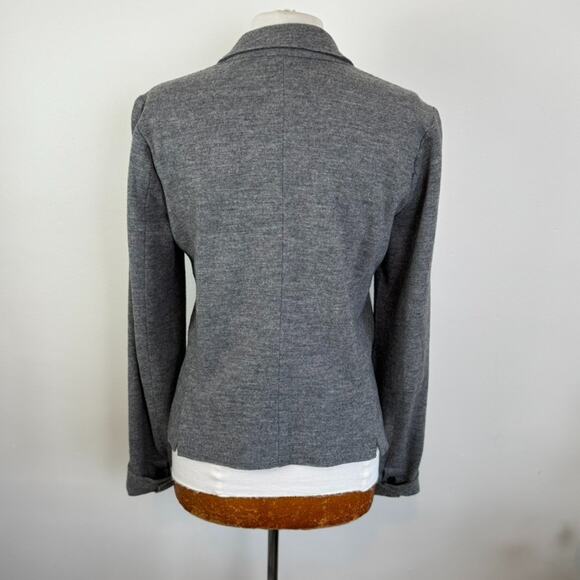J.Crew Wool 10 Tall M L Benny Double Breasted Blazer Unstructured Gray Unlined - Picture 7 of 16